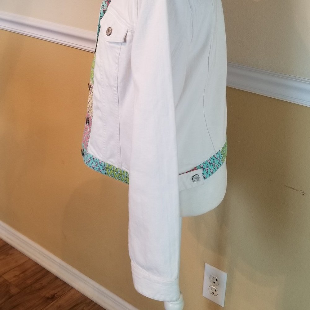 Vineyard Vines White Denim Jean Jacket Size Med - Picture 3 of 10